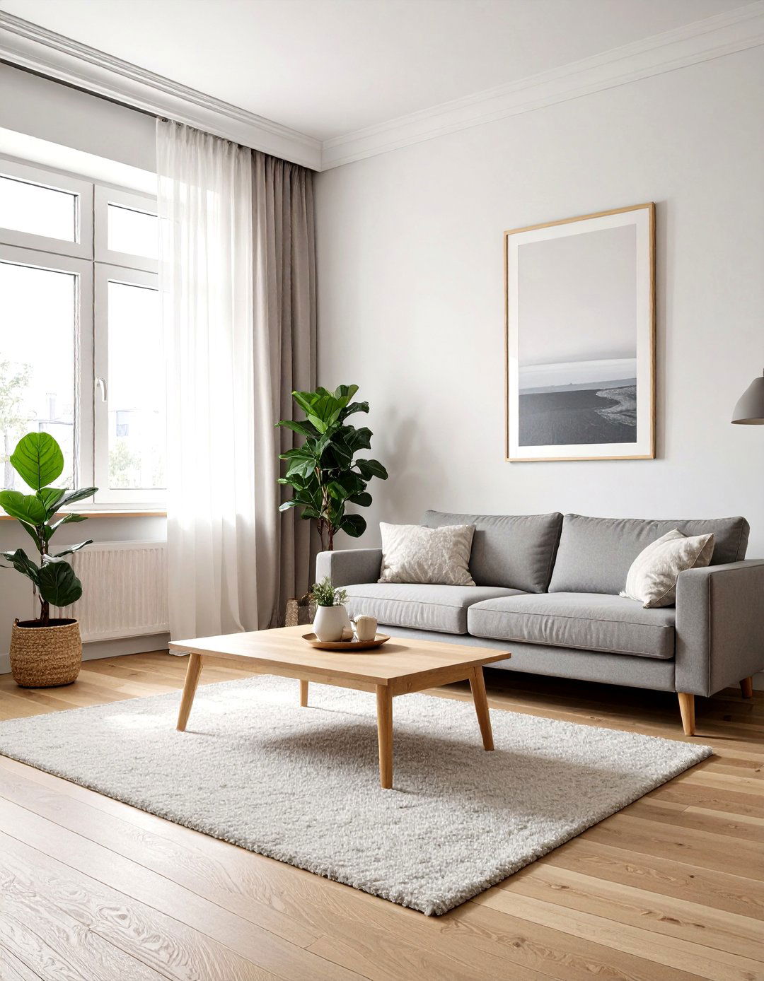 Scandinavian Inspired Minimalist Living Room - 30 ai minimalist living room ideas