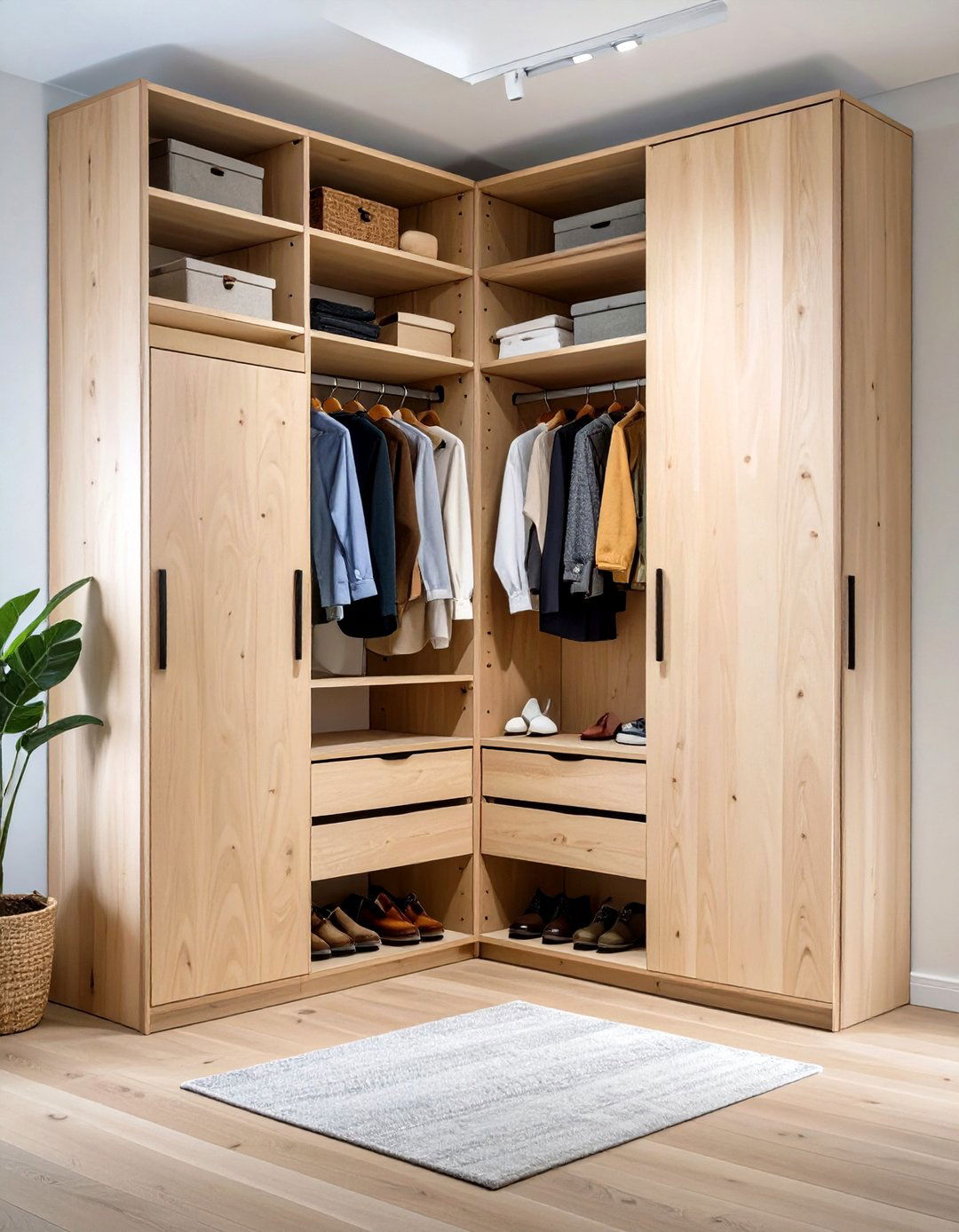 30 Efficient Corner Closet Ideas to Save Space - We Love Home Blog