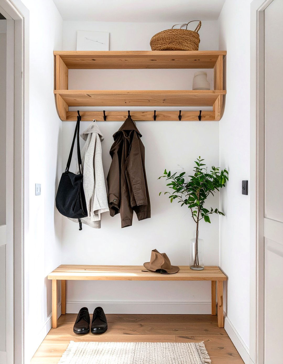 Scandinavian Inspired Small Entryway Coat Closet - 30 small entryway coat closet ideas