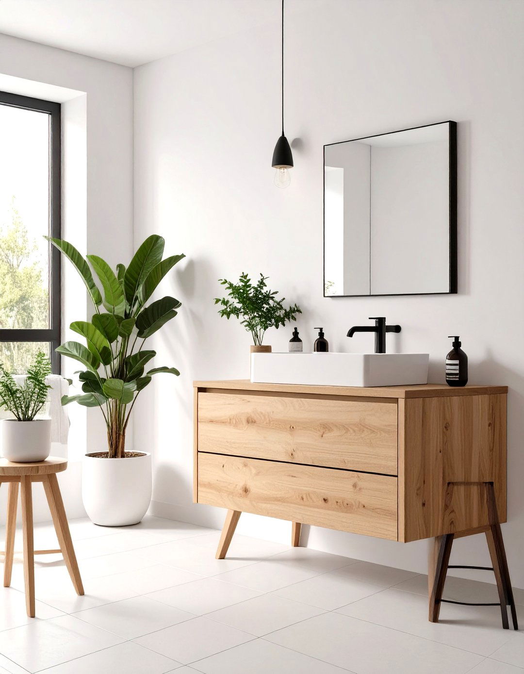 Scandinavian Inspired White Bathroom - 30 white bathroom ideas
