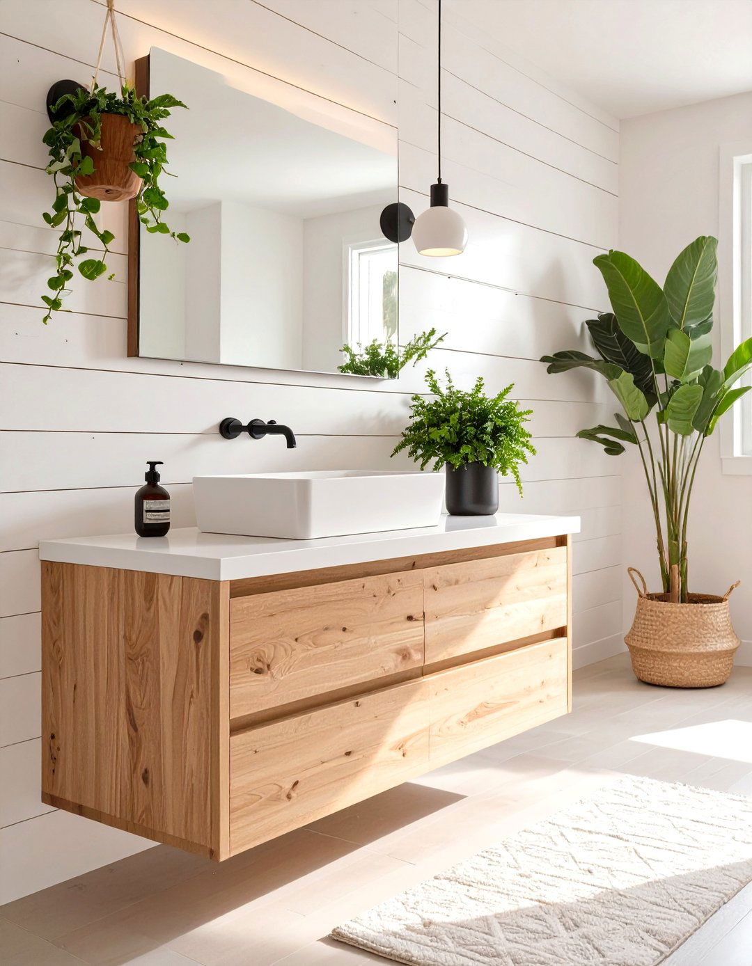 Scandinavian Inspired White Bathroom - 30 modern white bathroom ideas