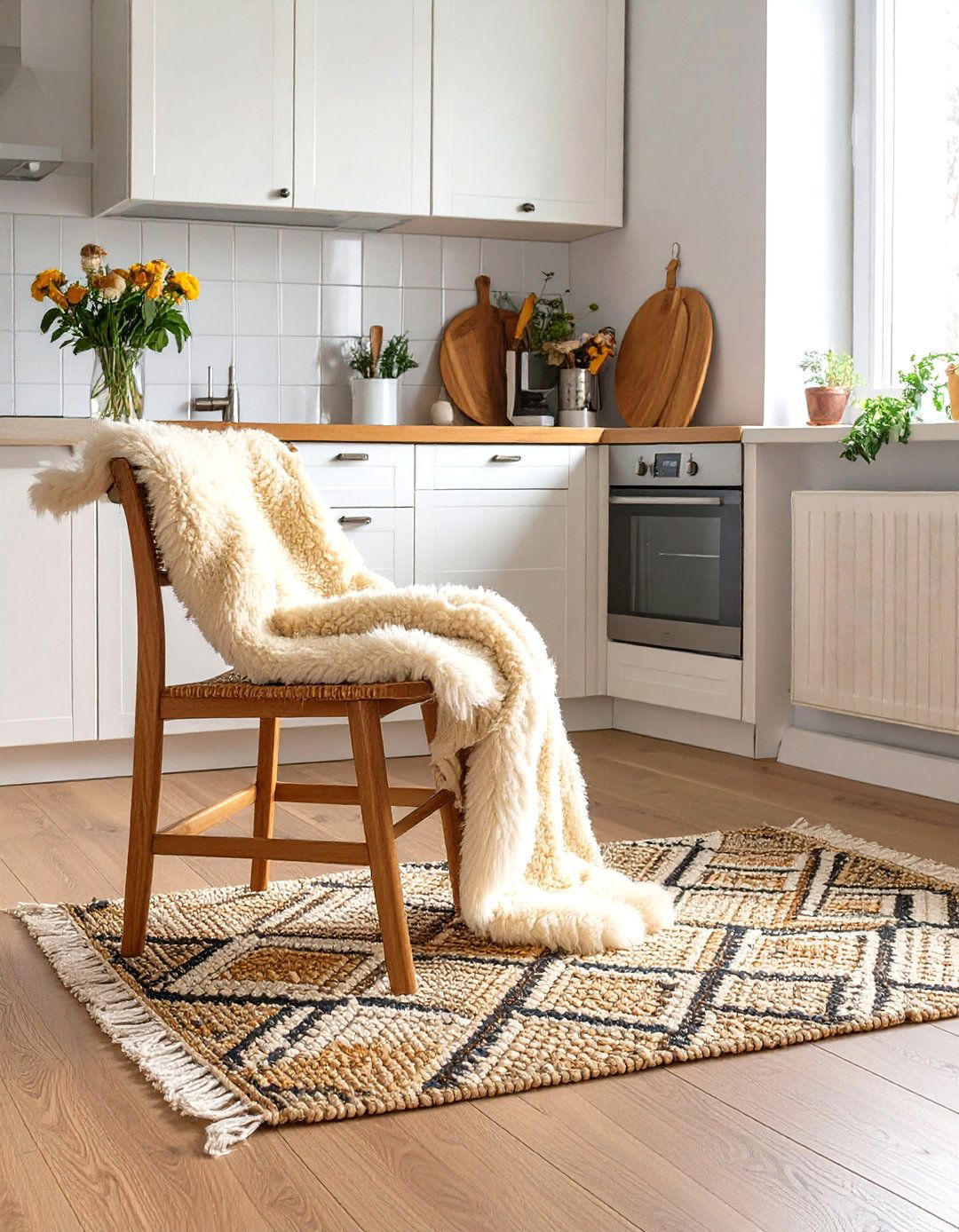 Scandinavian Kitchen with Cozy Textiles - 30 scandinavian kitchen design ideas