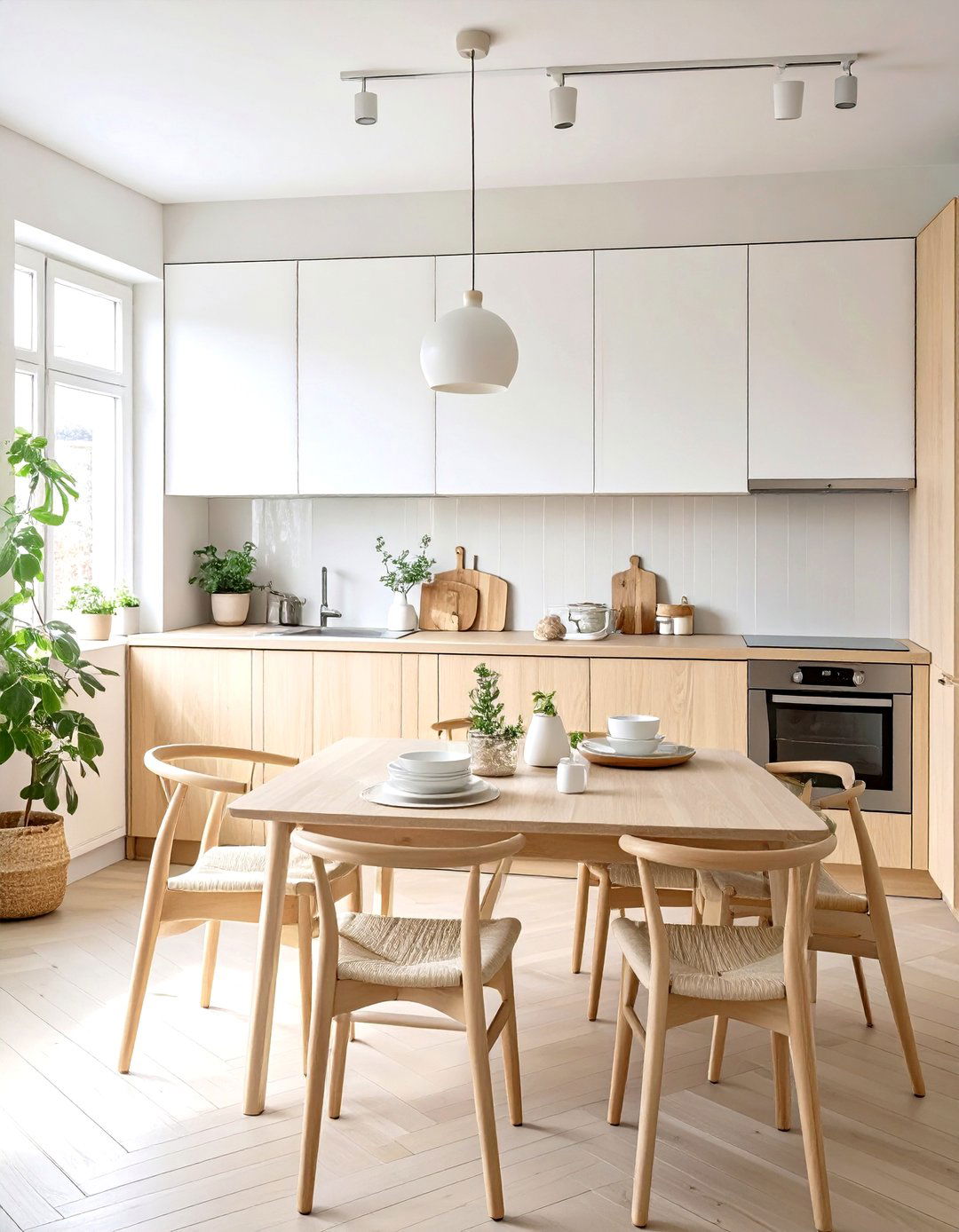 Scandinavian Kitchen with Light Wood Cabinets - 30 scandinavian kitchen design ideas