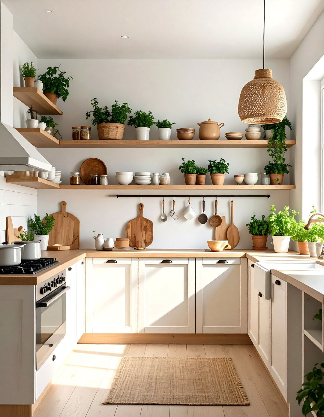 Scandinavian Kitchen with Natural Elements - 30 kitchen wall decor ideas