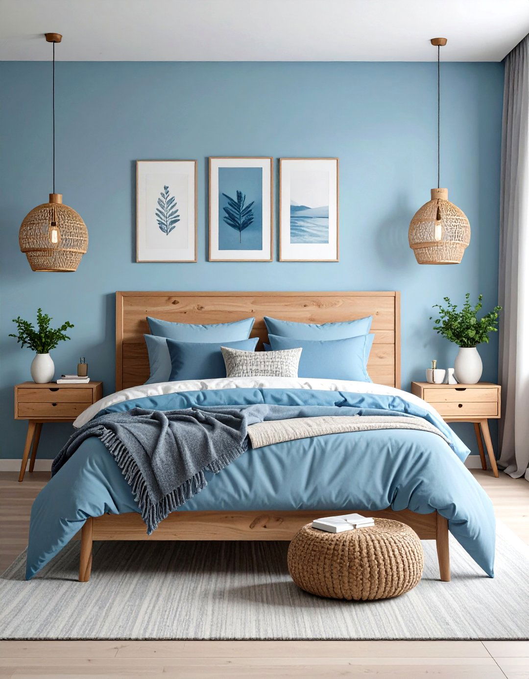Scandinavian Light Blue Bedroom - 30 light blue bedroom ideas