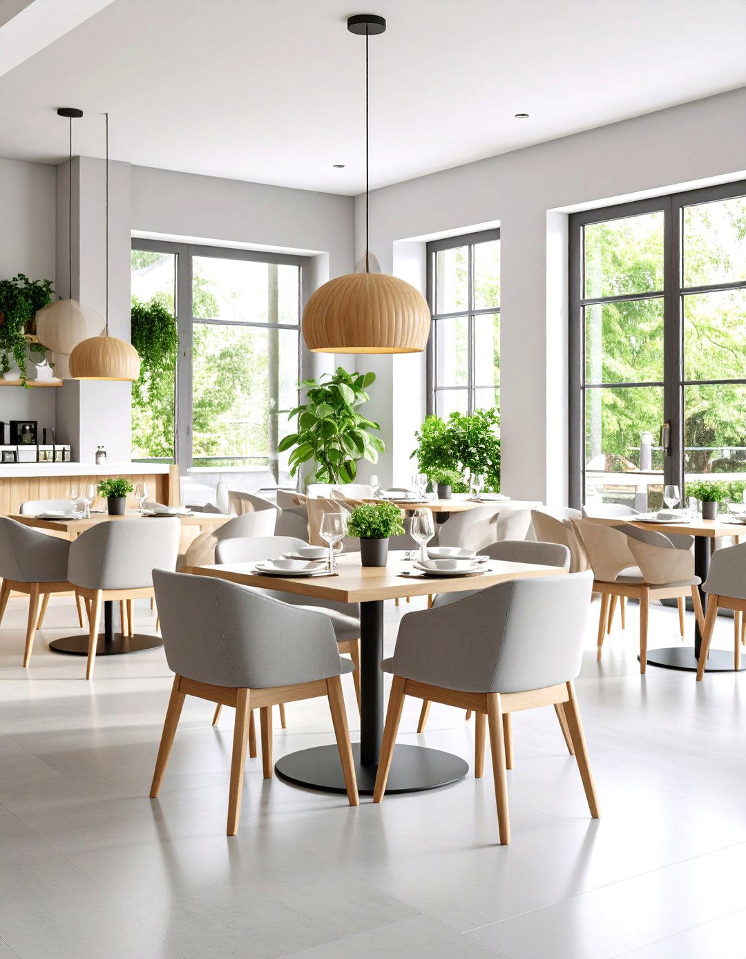 Scandinavian Minimalism with Clean Lines - 30 restaurant interior design ideas