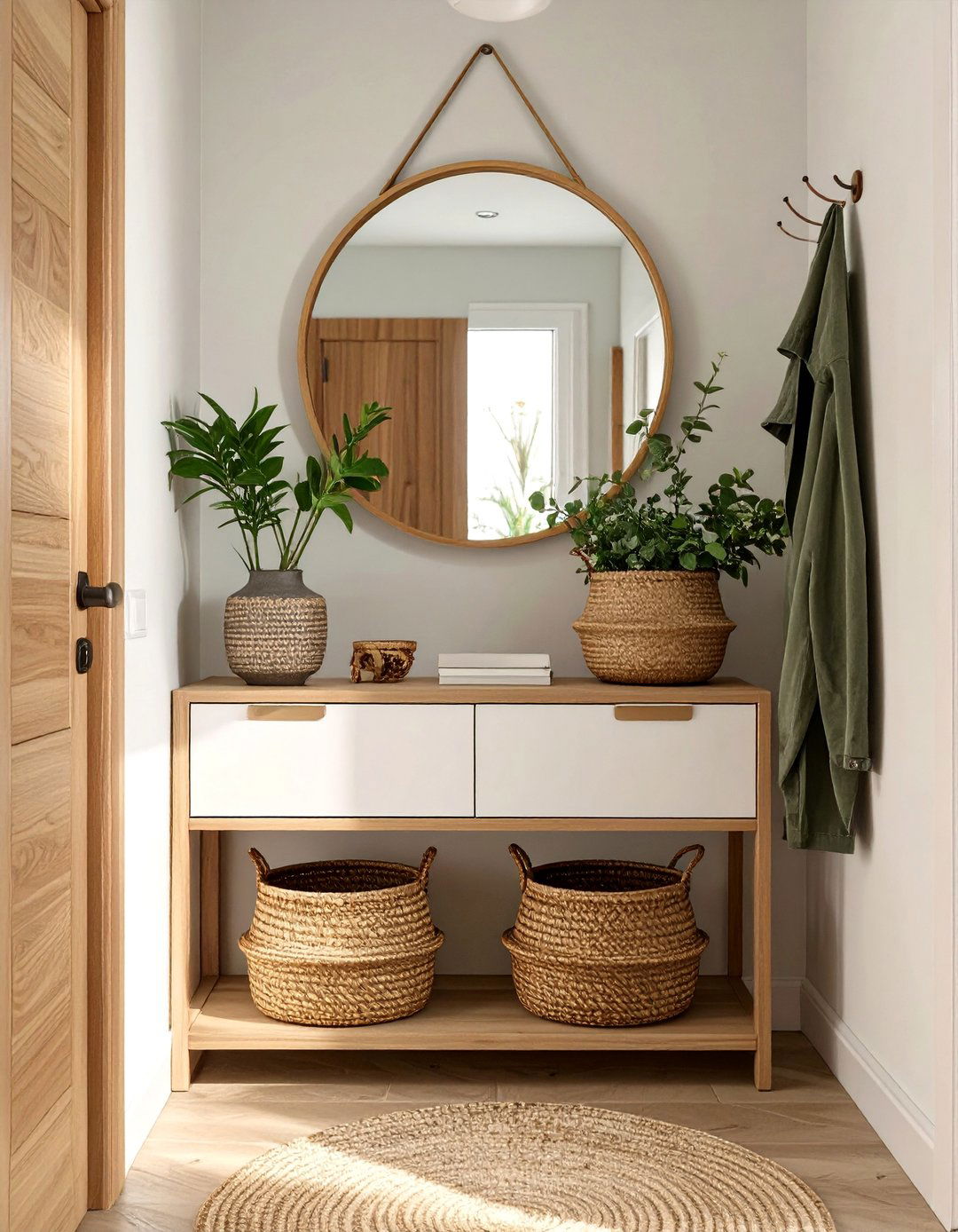 Scandinavian Minimalist Entryway - 30 apartment entryway ideas