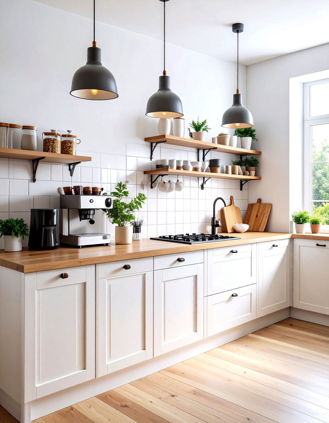 Scandinavian Minimalist Kitchen Coffee Bar - 30 kitchen coffee bar ideas