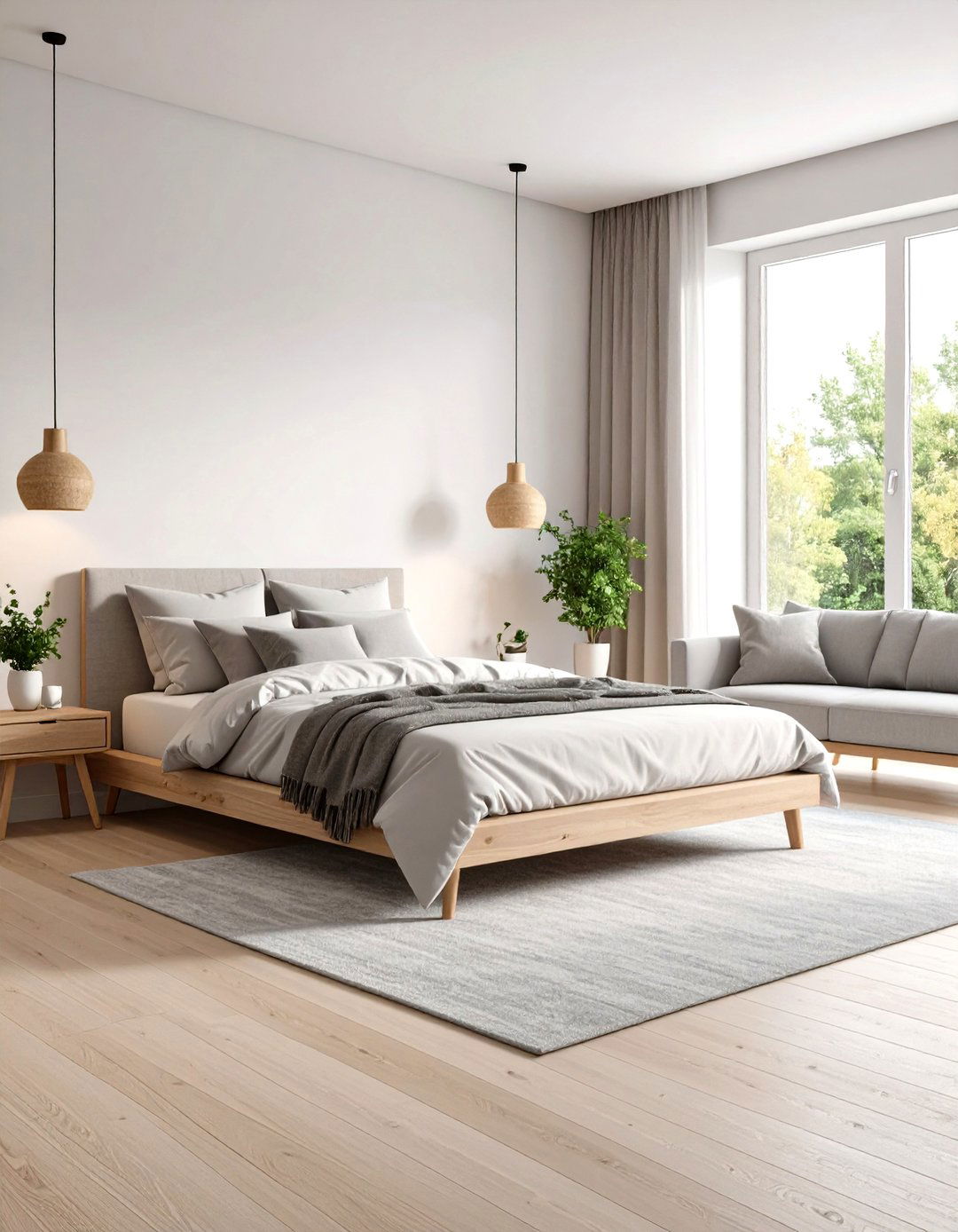 Scandinavian Minimalist Retreat - 30 living room bedroom ideas