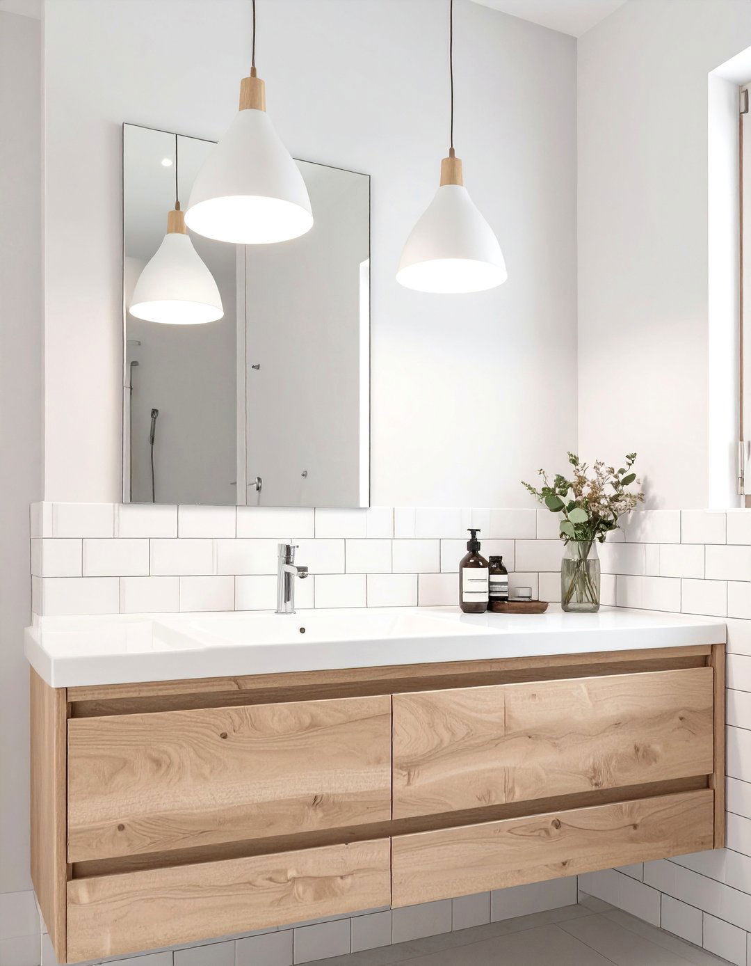 Scandinavian Pendant Light Simplicity - 30 bathroom vanity lighting ideas