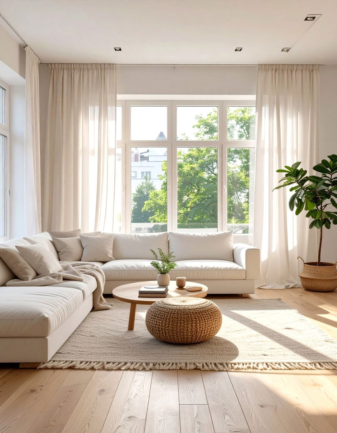 Scandinavian Serenity Living Room - 30 interior design with natural light ideas