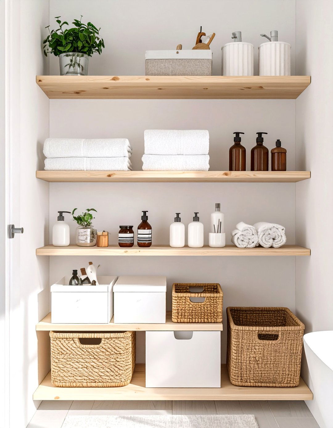 Scandinavian Simplicity Bathroom Closet - 30 bathroom closet ideas