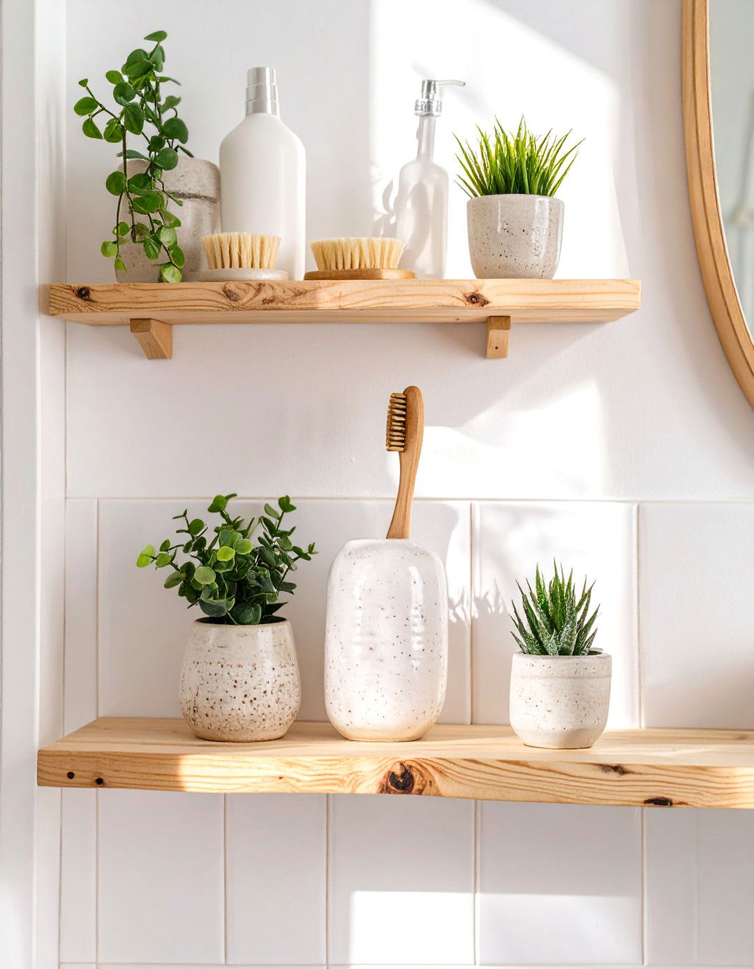 Scandinavian Simplicity Bathroom Shelf - 30 bathroom shelf decor ideas