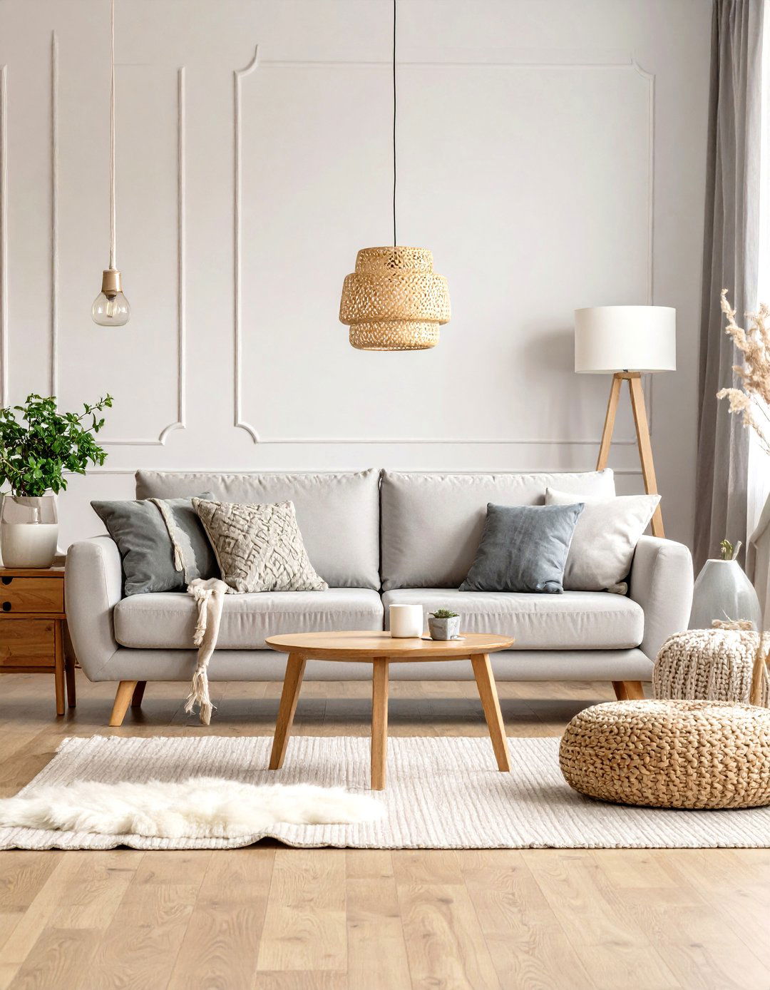 Scandinavian Simplicity Living Room - 30 living room wallpaper ideas