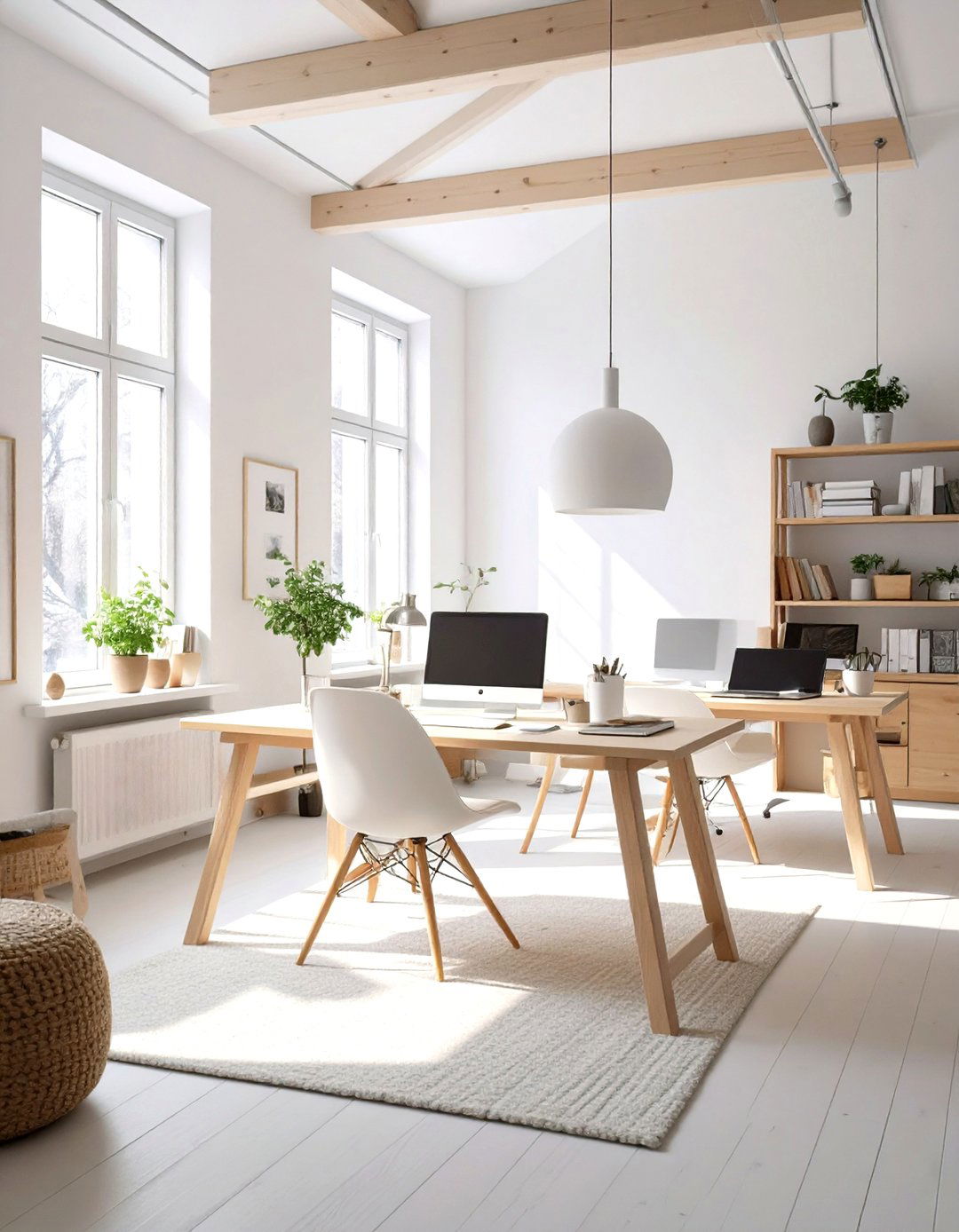 Scandinavian Simplicity Office - 30 office decoration ideas for work