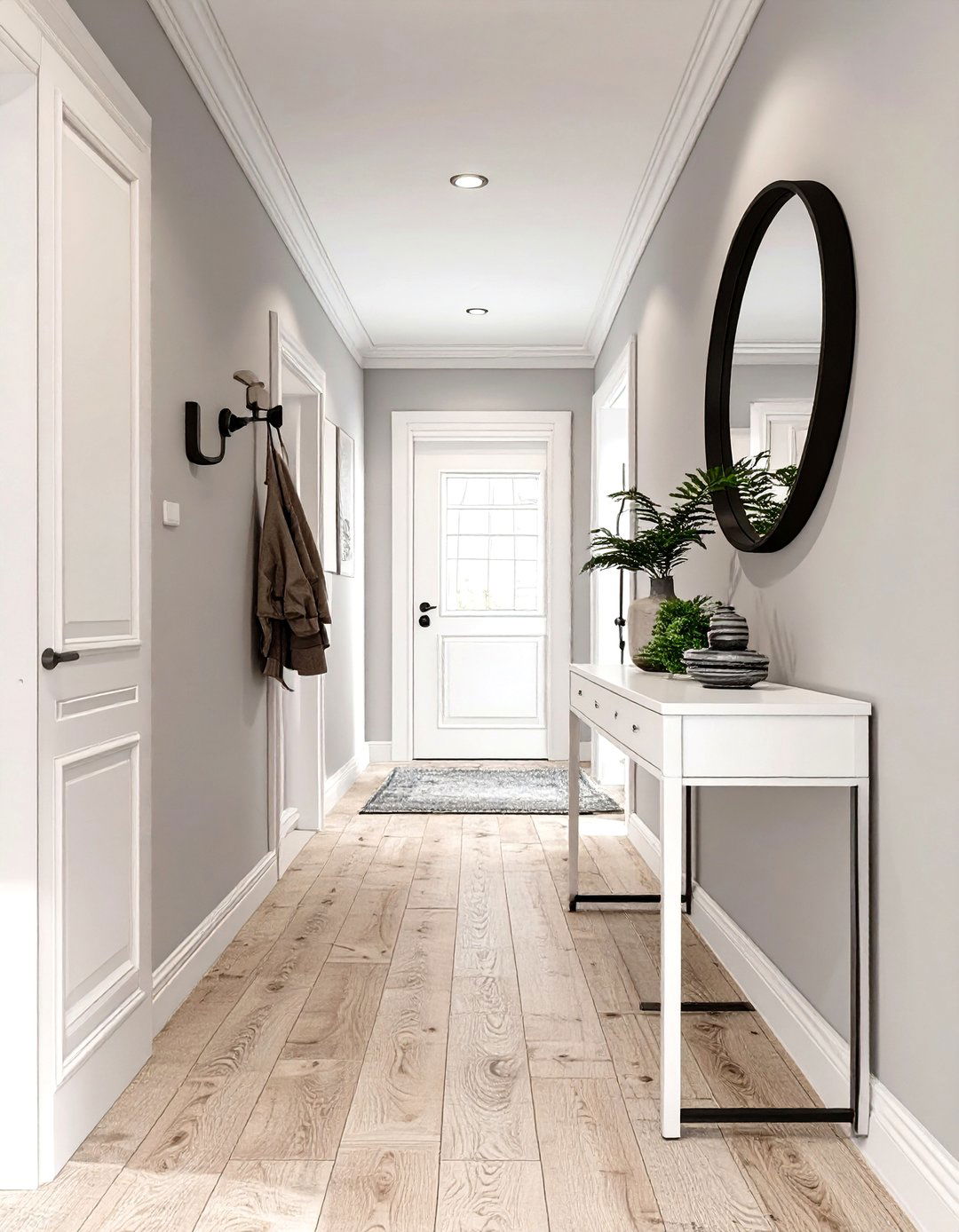 Scandinavian Style Hallway - 30 hallway paint ideas