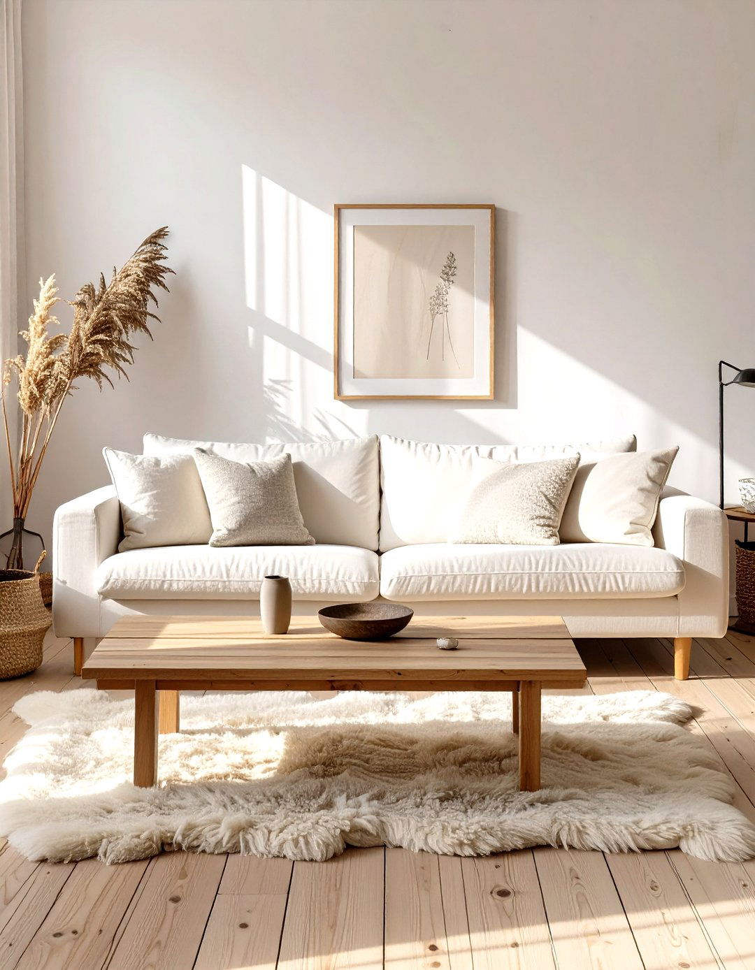 Scandinavian White Living Room - 30 white living room ideas
