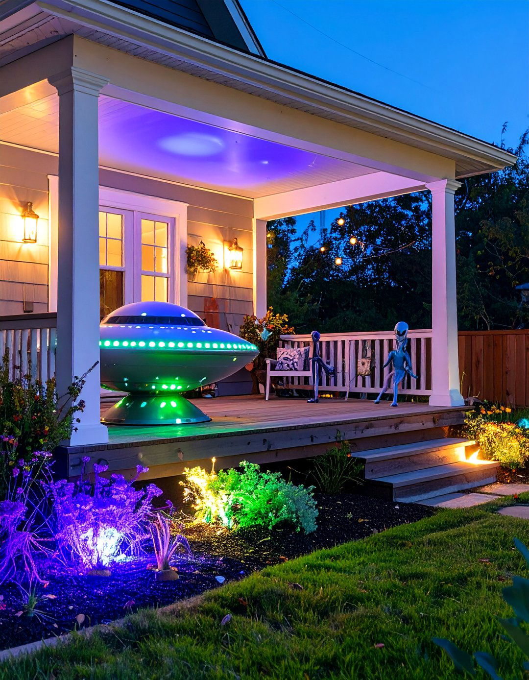 Scarecrows Field Porch - 30 halloween porch ideas