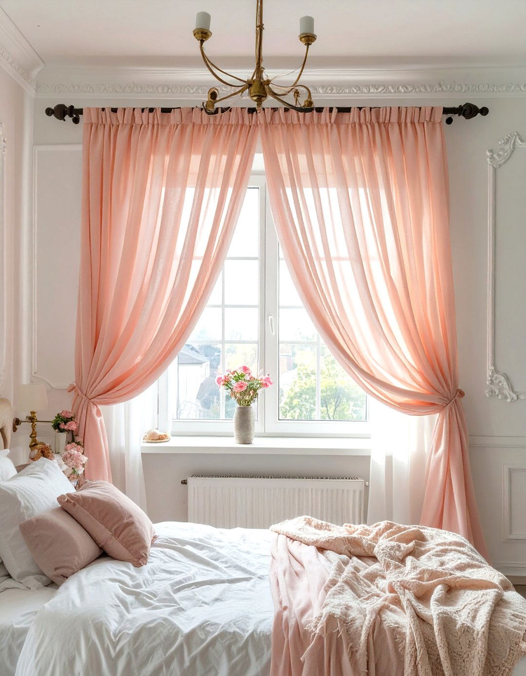 Scarf Valance for a Draped Romantic Bedroom - 30 curtains for bedroom ideas
