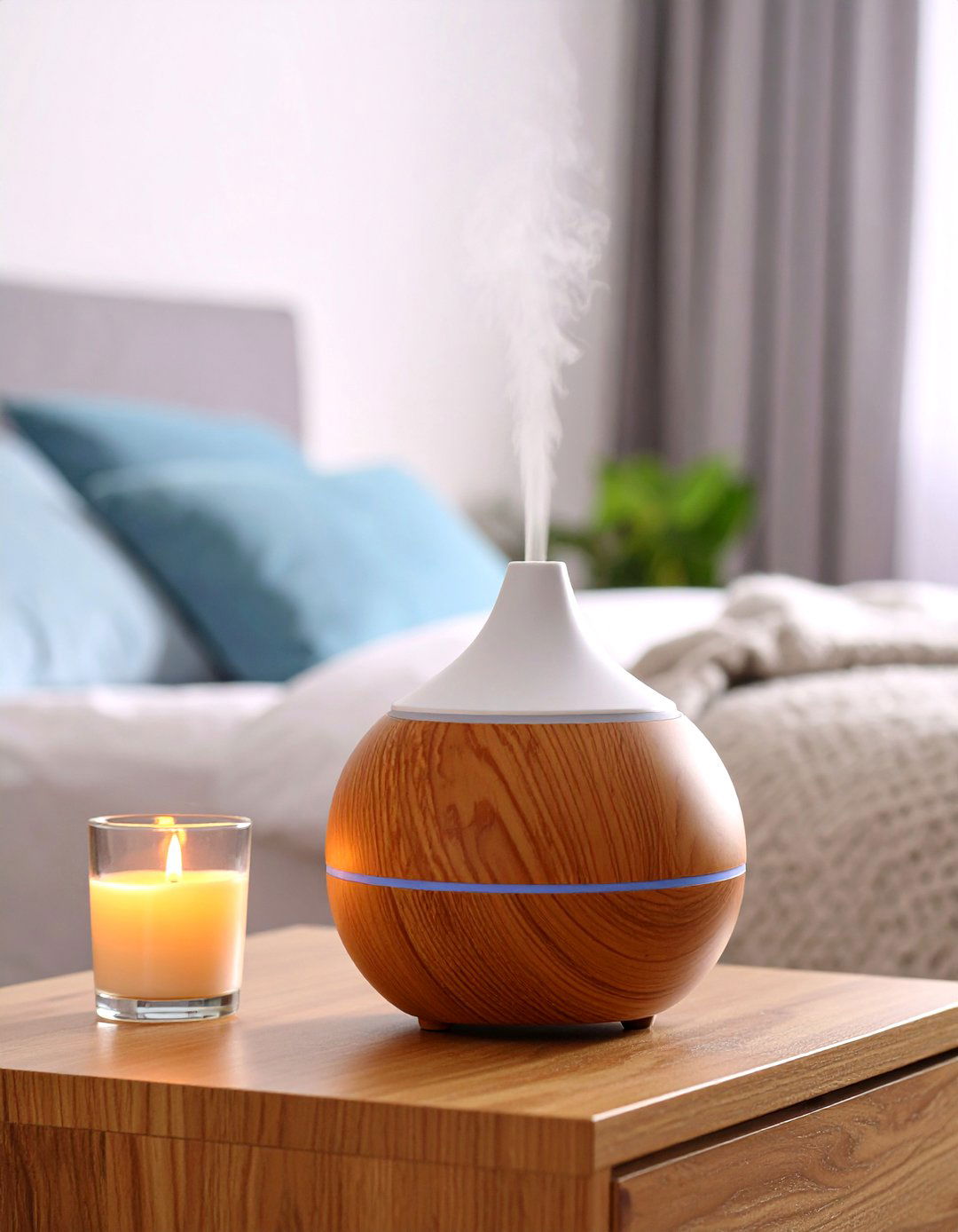 Scented Candles or an Essential Oil Diffuser - 30 romantic bedroom ideas