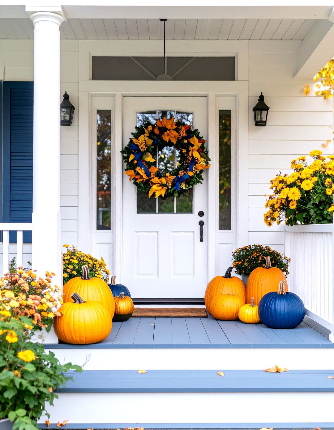 30 Fall Small Front Porch Ideas for a Seasonal Look - We Love Home Blog