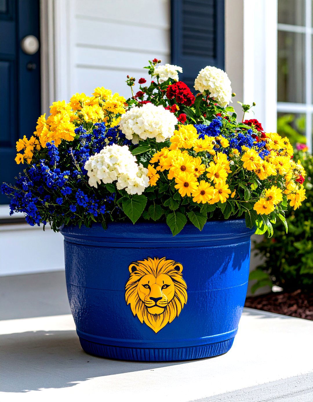 School Spirit Painted Cinder Block Display - 30 painted cinder block garden ideas