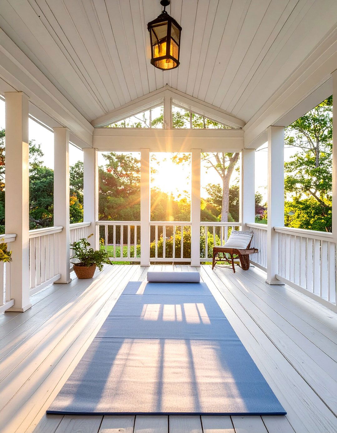 Screened In Back Porch Designed for Morning Yoga - 30 screened in back porch ideas