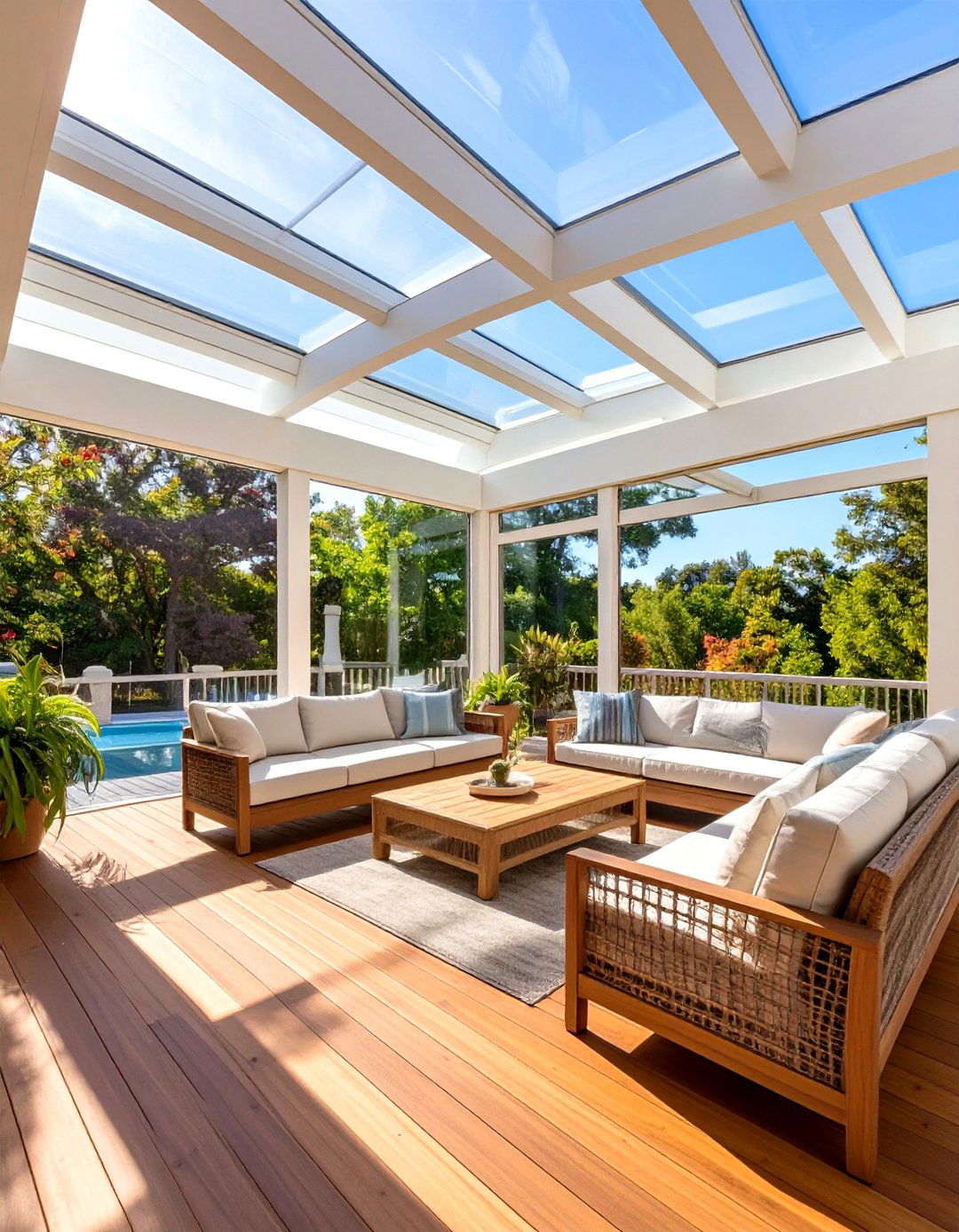 Screened In Deck with Skylights - 30 screened in deck ideas
