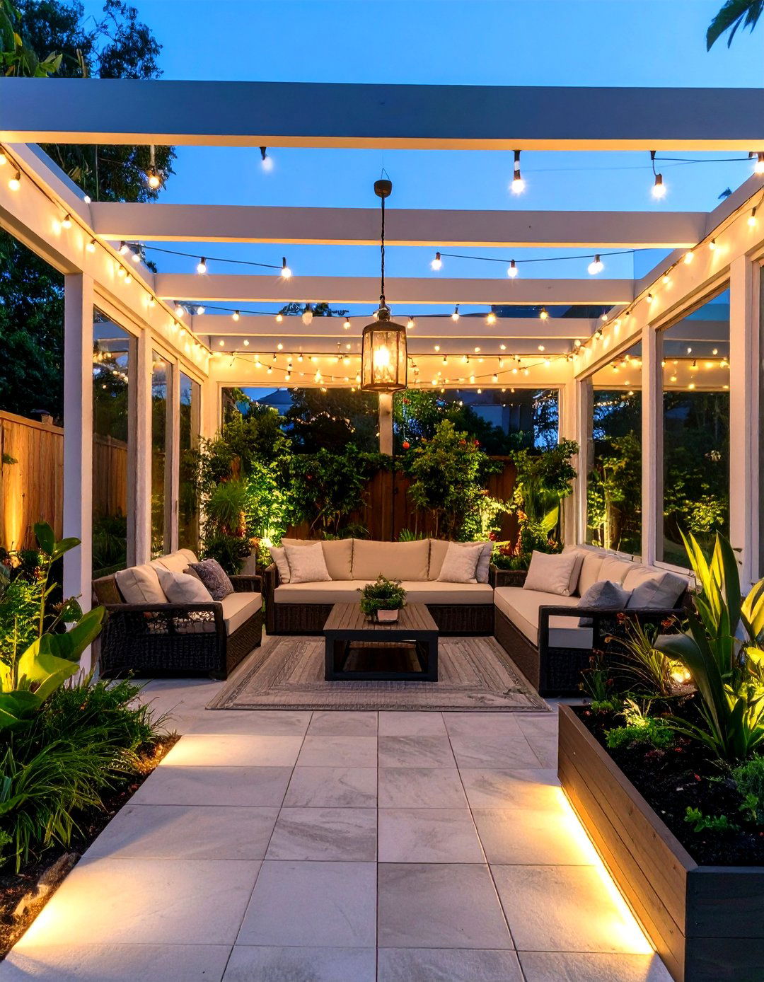 Screened In Patio with Custom Lighting Solutions - 30 screened in patio ideas