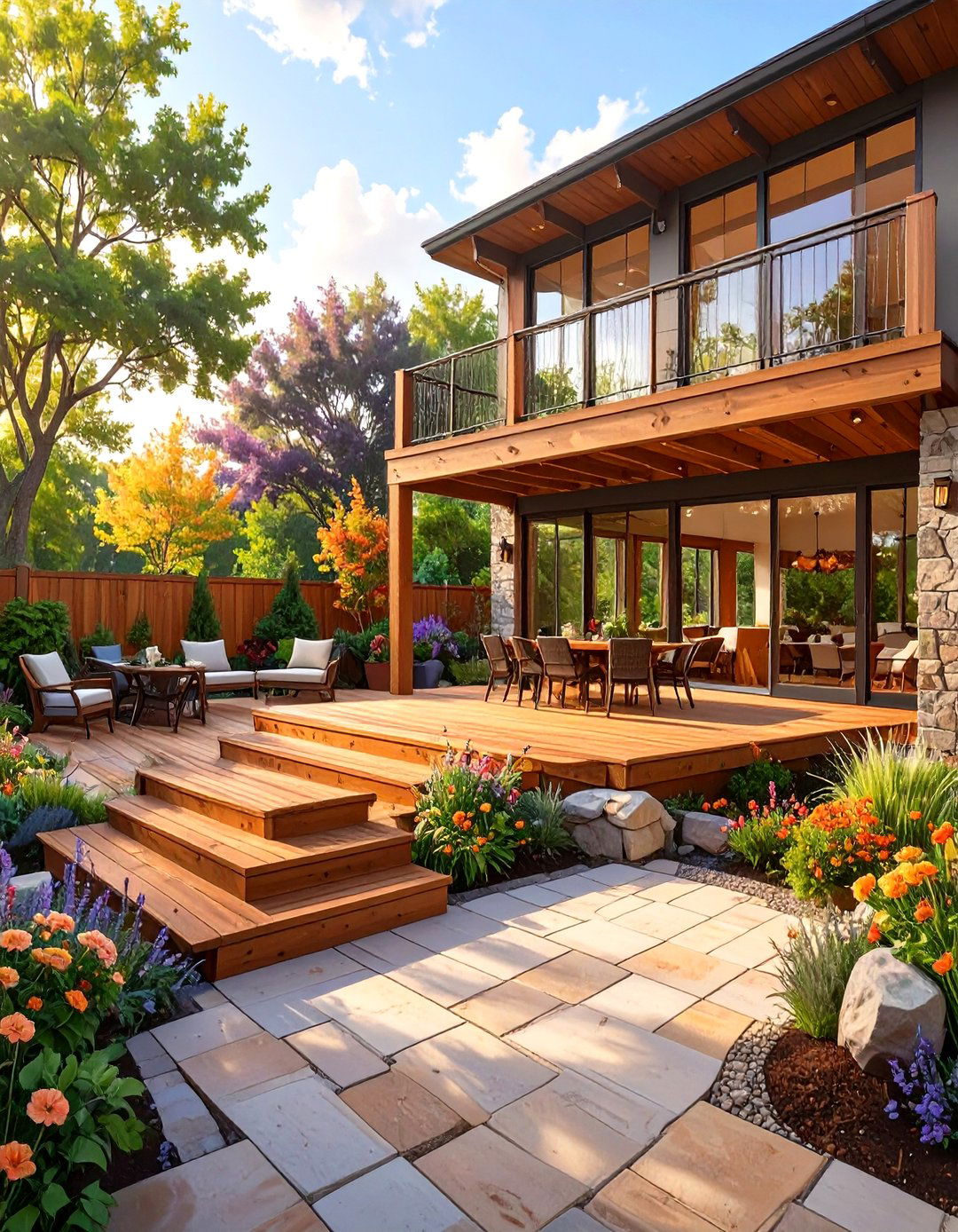 Screened In Patio with Multilevel Flooring - 30 screened in patio ideas