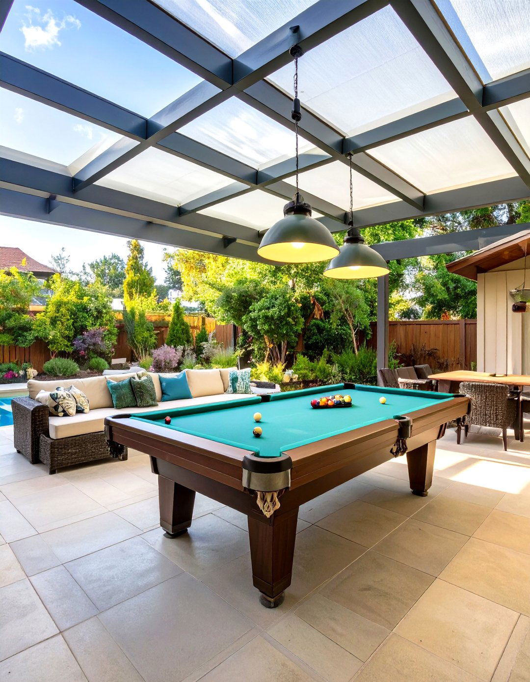 Screened In Patio with a Game Table - 30 screened in patio ideas
