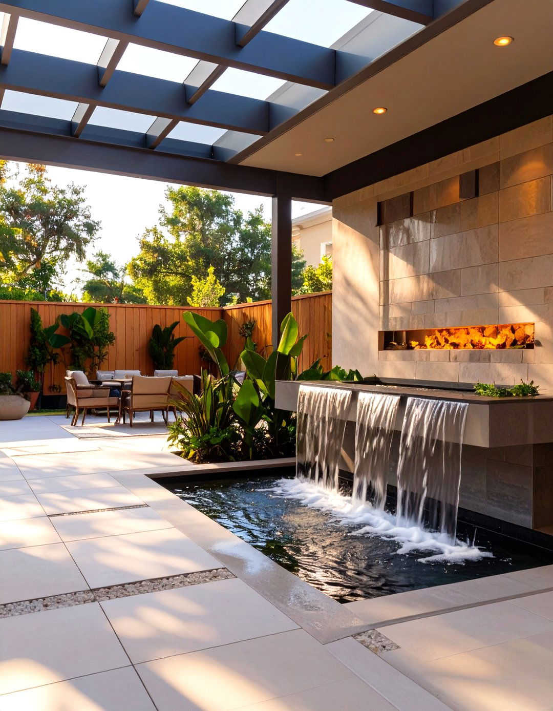 Screened In Patio with a Water Feature - 30 screened in patio ideas