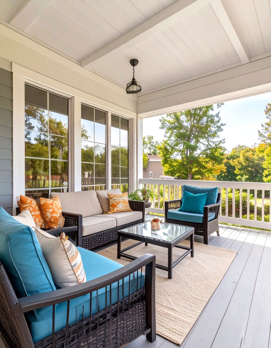 Screened In Porch with Glass Panel Inserts - 30 screen in porch ideas