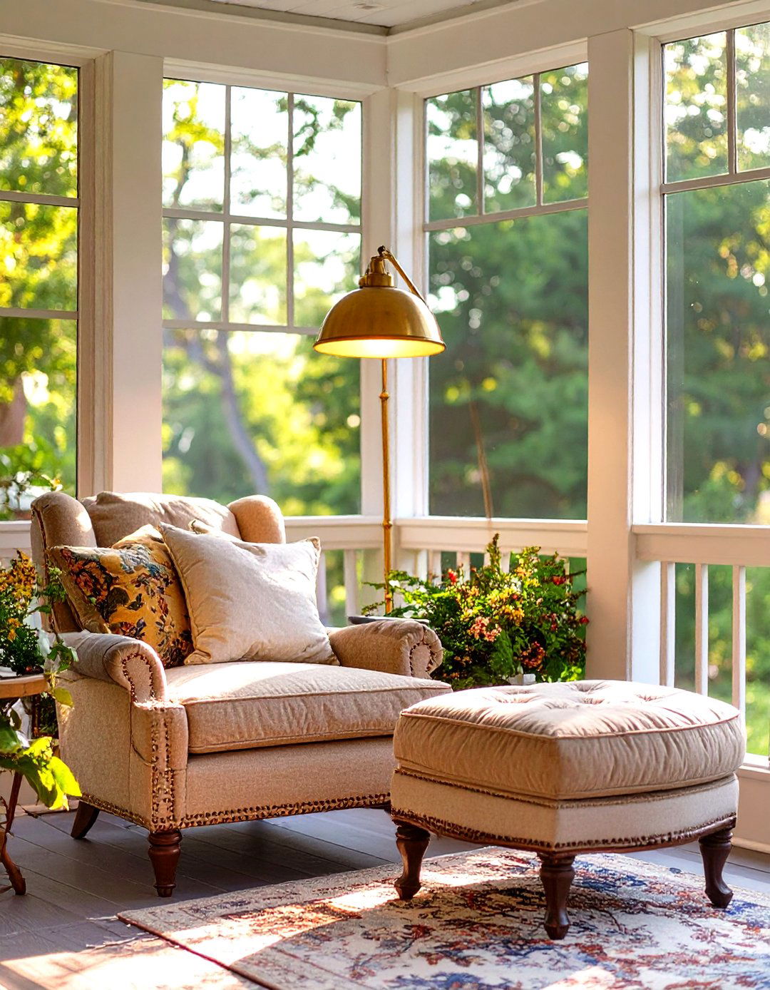 Screened In Porch with a Cozy Reading Nook - 30 screen in porch ideas