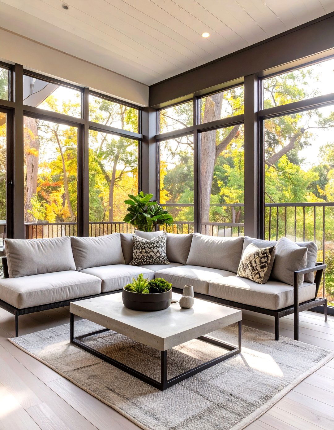 Screened In Porch with a Modern Minimalist Design - 30 screen in porch ideas