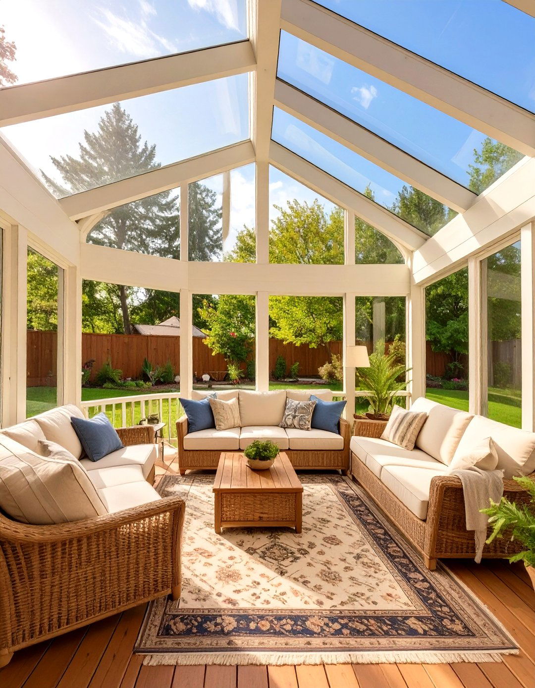 Screened In Porch with a Solid Roof - 30 deck roof ideas