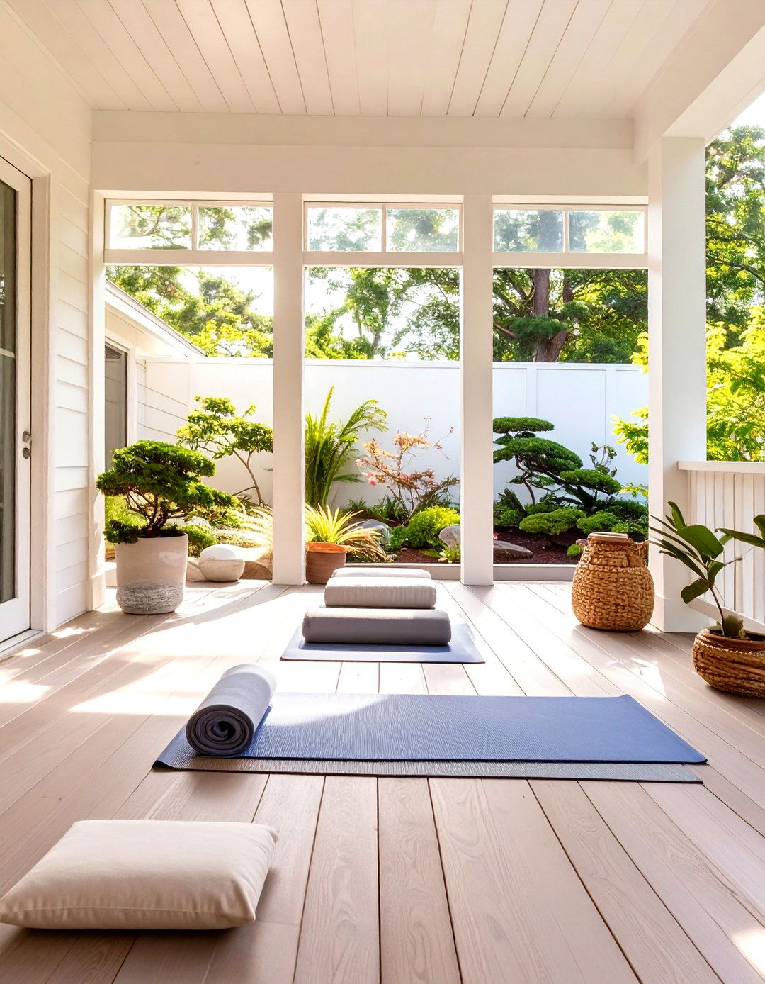 Screened In Porch with a Yoga and Meditation Space - 30 screen in porch ideas