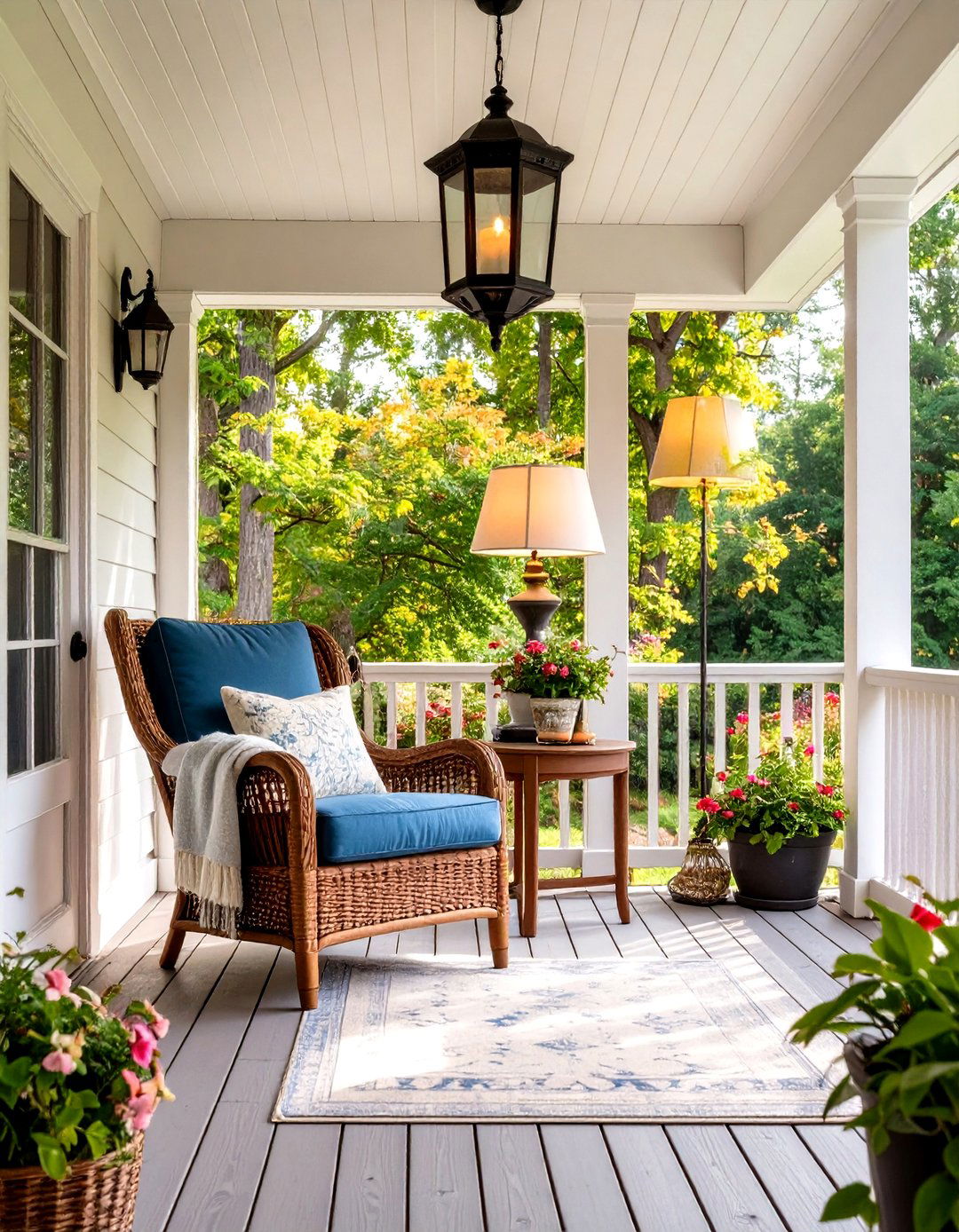 Screened In Reading Nook Porch - 30 front door porch ideas