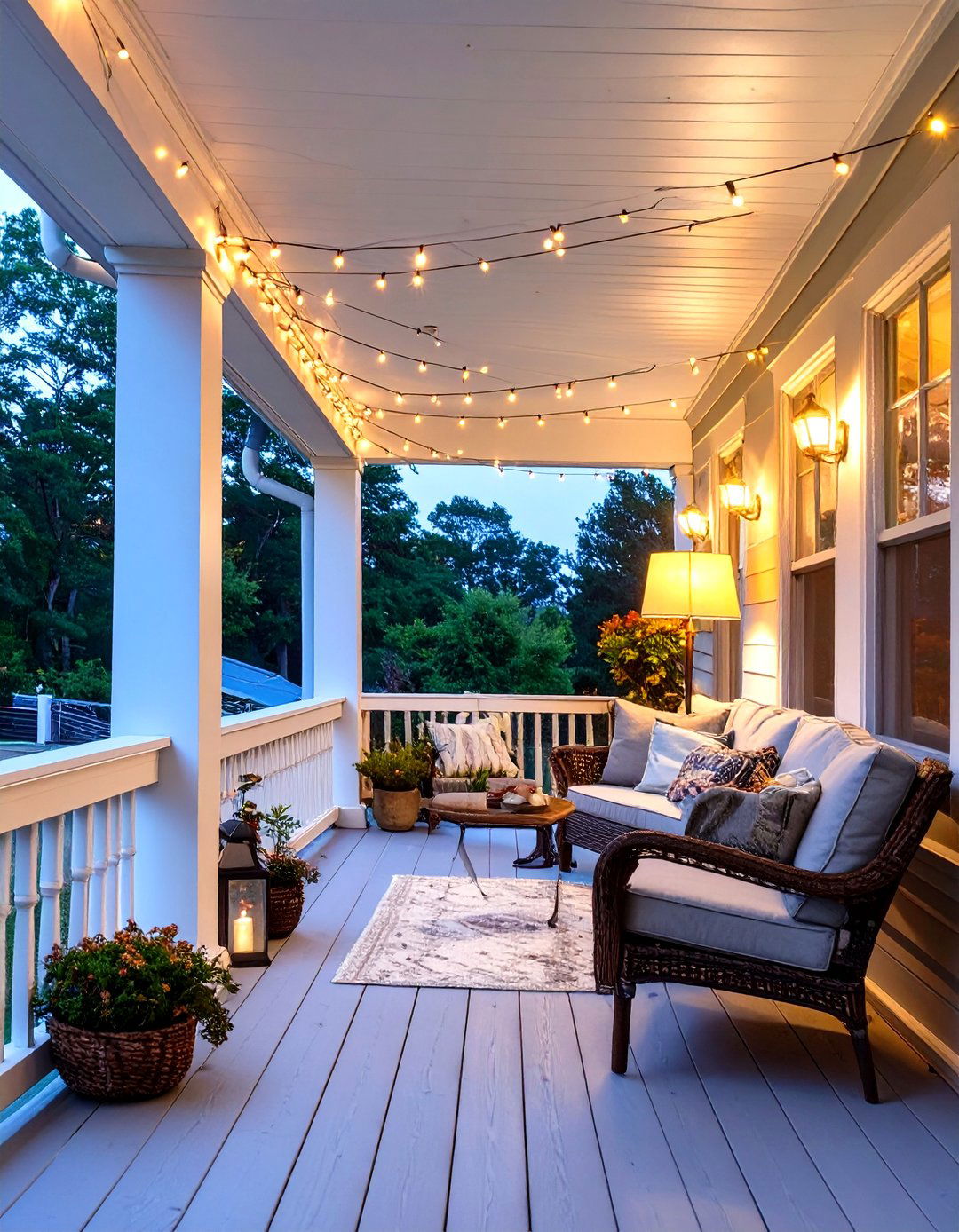 Screened Porch with Custom Lighting Solutions - 30 screened porch ideas