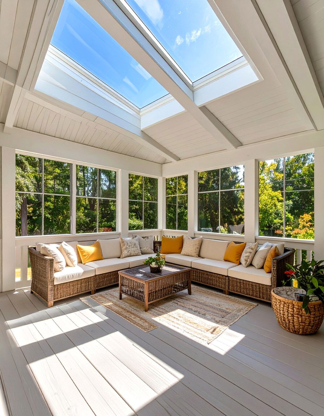 Screened Porch with Skylights - 30 screened porch ideas