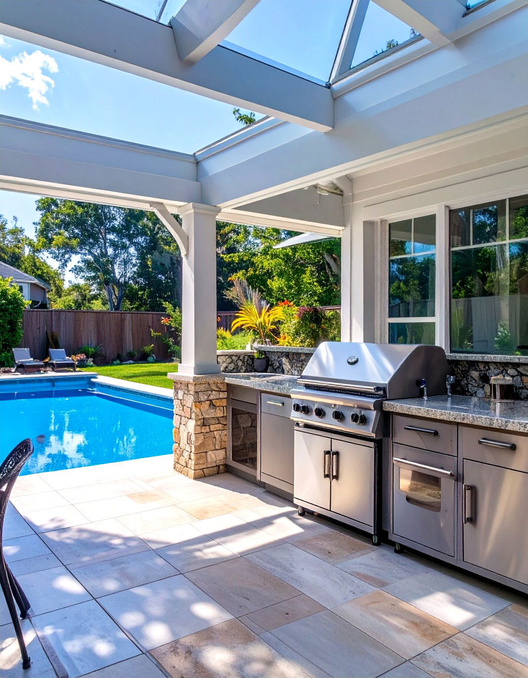 Screened Porch with a Built In Outdoor Kitchen - 30 screened porch ideas