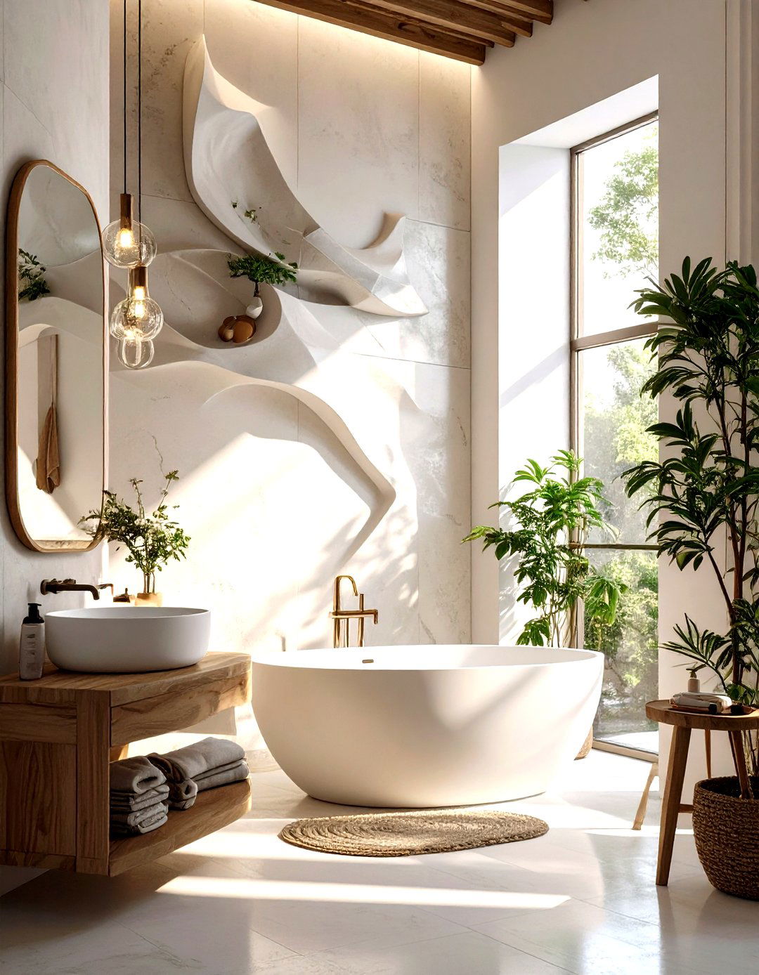 Sculptural Wall Art Bathroom - 30 bathroom art ideas