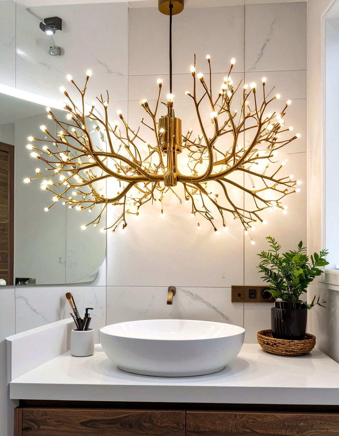 Sculptural and Artistic Vanity Lights - 30 vanity lighting ideas