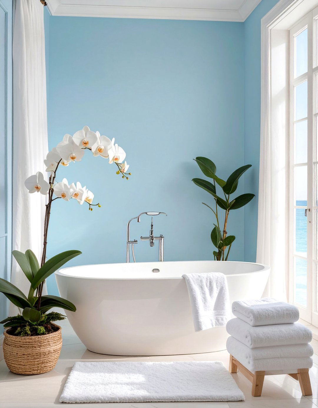 Sea Salt and Orchid Spa Bathroom - 30 beach bathroom ideas