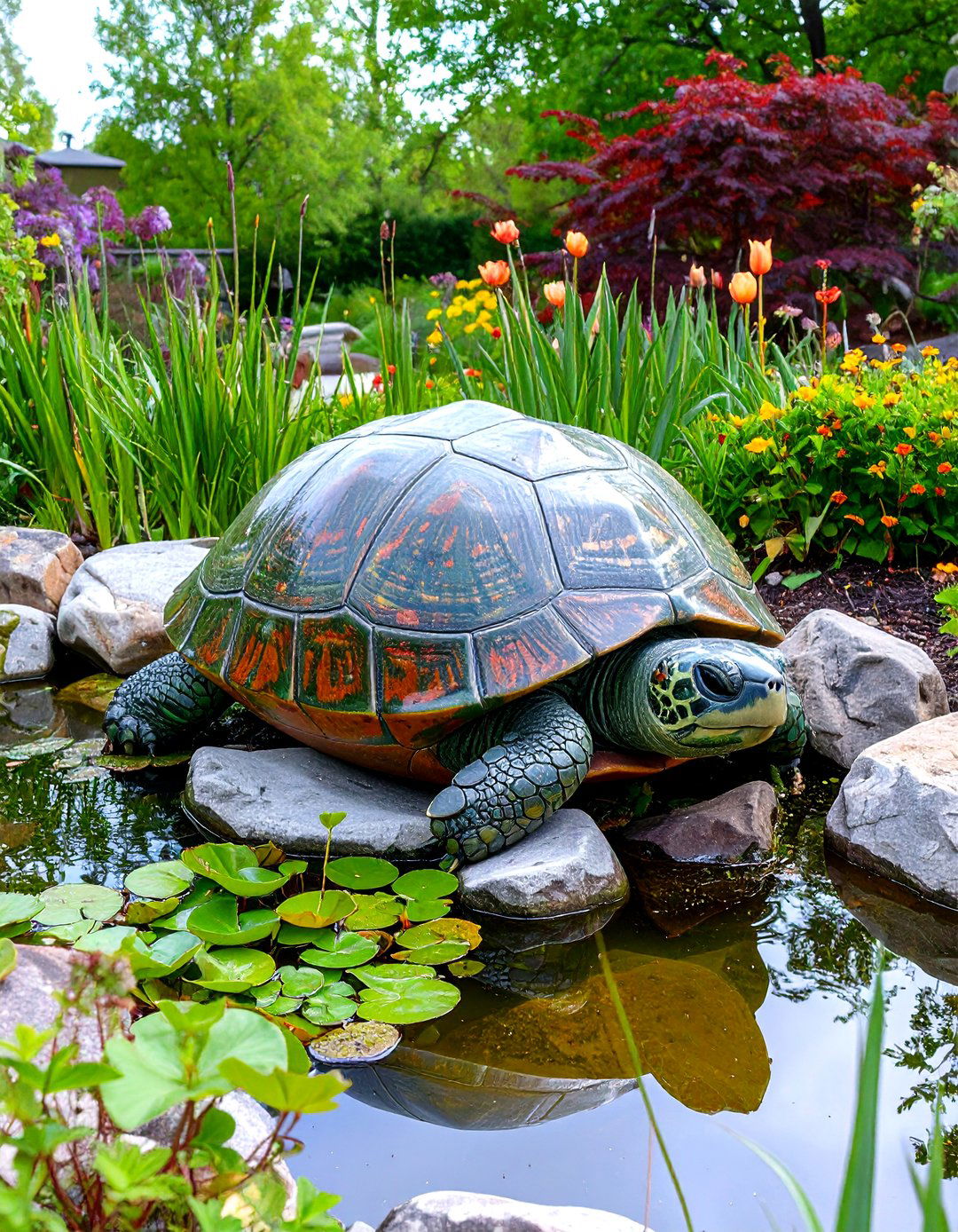Sea Turtle Painted Rocks - 30 rock painting ideas for garden