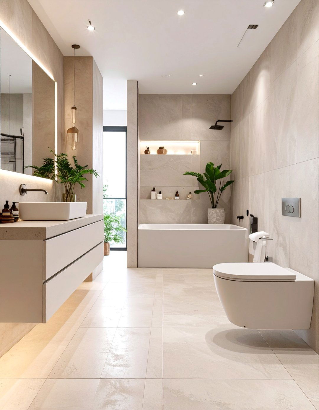 Seamless Microcement Bathroom - 30 bathroom ideas small