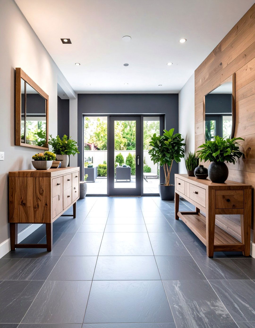 Seamless Slate Tile Entryway Flooring - 30 entryway flooring ideas