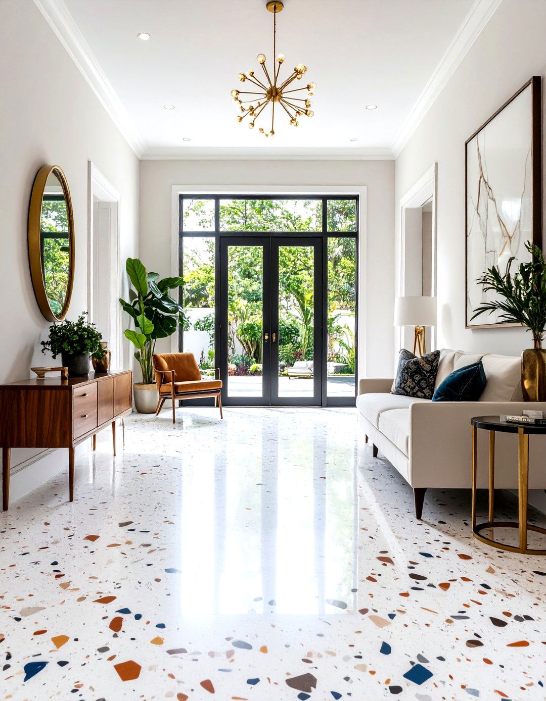 Seamless Terrazzo Entryway Tile - 30 entryway tile ideas