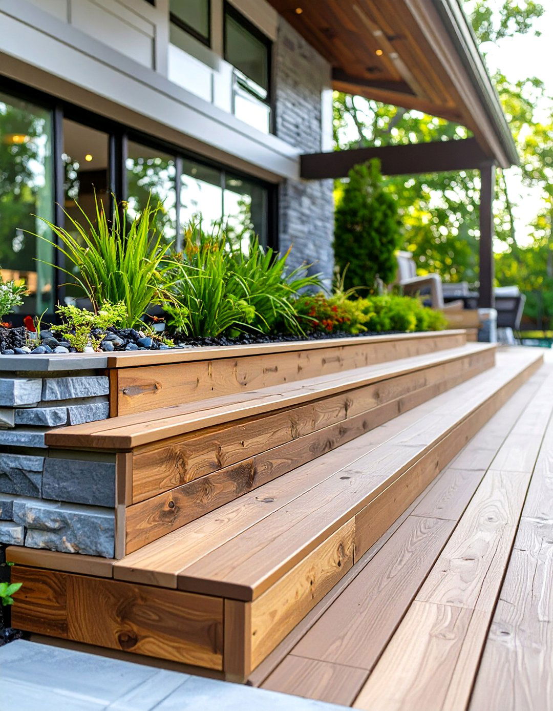 Seamless Waterfall Edge Fascia - 30 deck fascia ideas