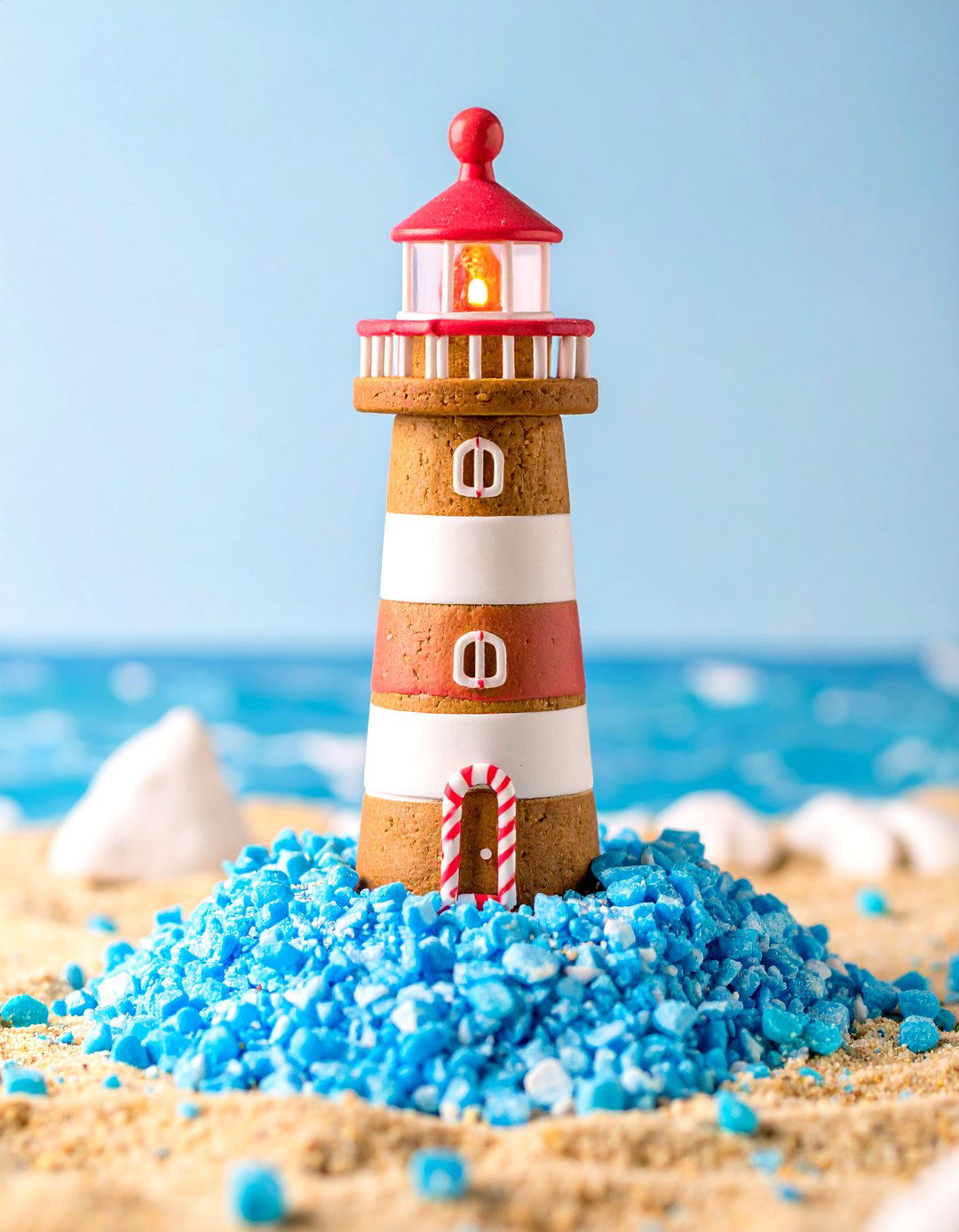 Seaside Lighthouse Gingerbread Tower - 30 gingerbread house design ideas